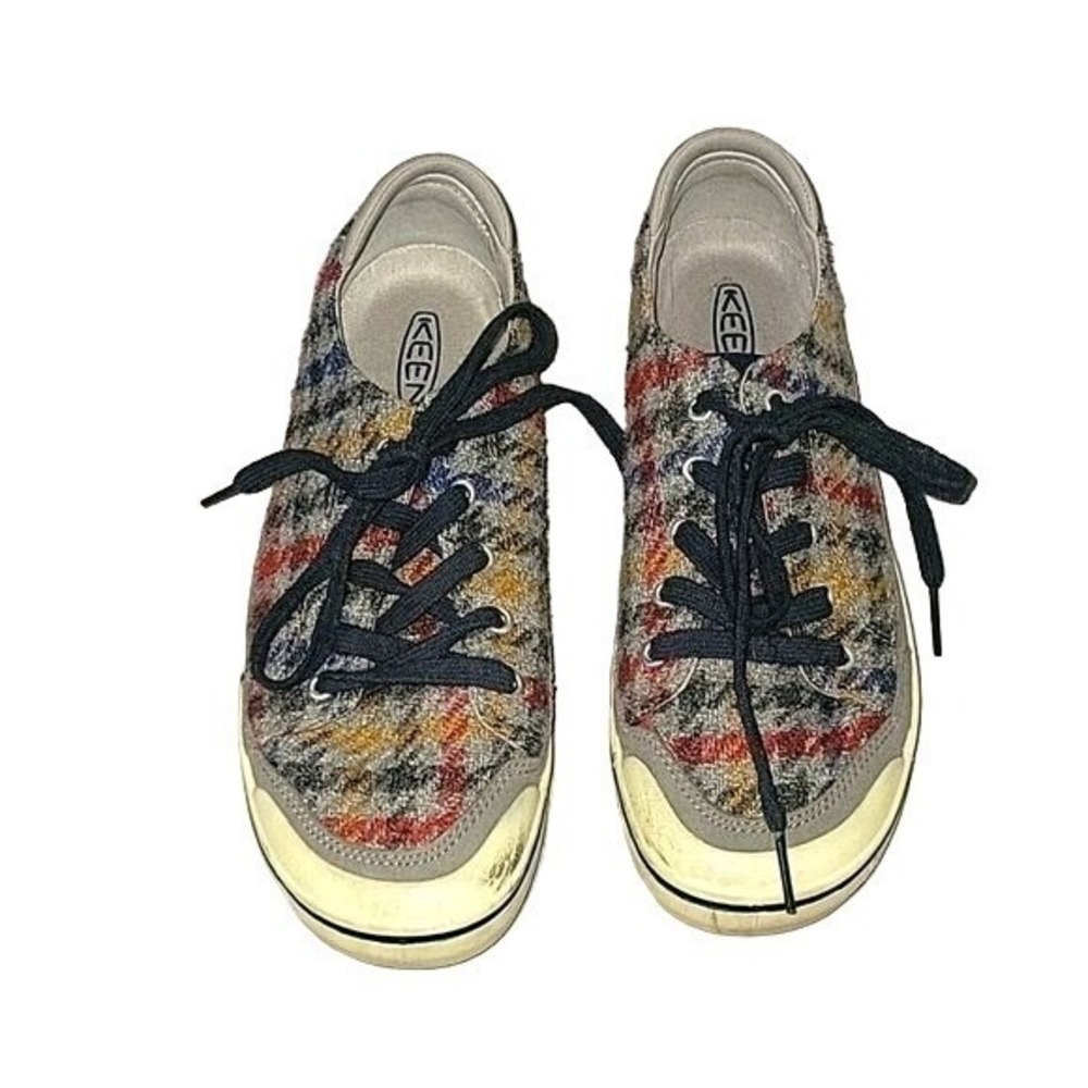 KEEN‎ Elsa IV houndstooth lace up sneakers 9 Plaid Outdoor Designer Collegiate